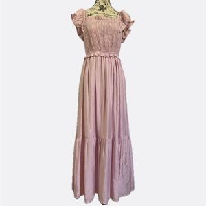 NWT Moon River Square Neck Flutter Sleeve Dress 🩷